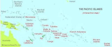 Mapa Oceano Pacífico