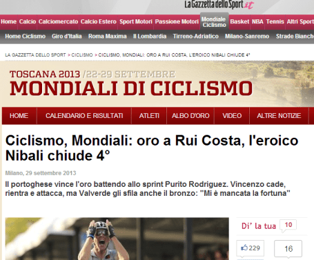 Rui Costa - Gazzetta