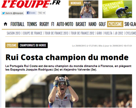 Rui Costa - L'Équipe