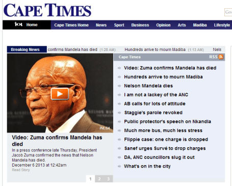 Mandela - Cape Times